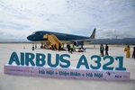 Điện Biên airport receives Airbus A321 aircraft for the first time