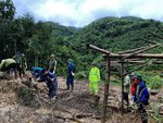 Landslide buries village