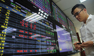 Shares rise on slower trading