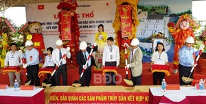 Japanese investor starts building seafood processing factory in Binh Dinh