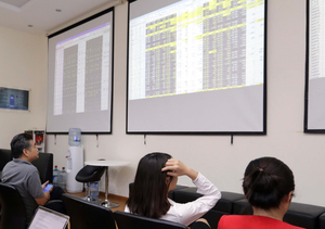 Shares down for third straight session