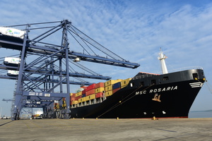 1st container vessel berths at SSIT