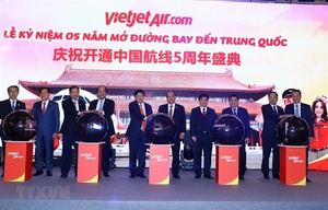 Vietjet marks fifth anniversary of flights to China