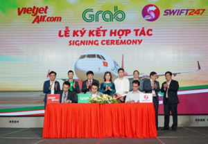 Vietjet inks MoU with Swift247 and Grab