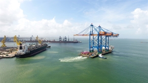 Locally-made giant cranes shipped to Gemalink International Port