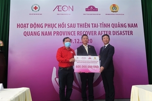 AEON, AEON TOPVALU donate $25,000 to disaster-hit central region