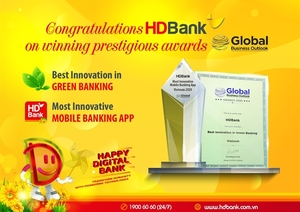 HDBank wins 2 Global Business Outlook awards