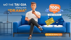 Stay at home but get Sacombank credit card