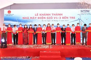 First wind power plant in Ben Tre put into operation
