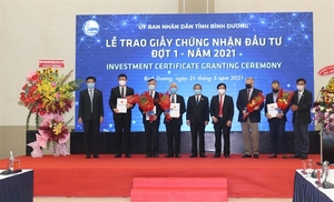 Binh Duong certifies $1b worth of FDI