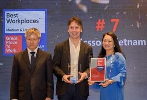 Ericsson Vietnam one of Viet Nam’s Top 10 Best Workplaces