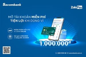Now open Sacombank transaction account on ZaloPay wallet