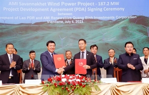 Vietnamese company and Laos sign agreement for wind power project investment