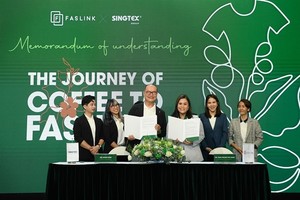 Faslink, Singtex to promote sustainable development of VN fashion industry with coffee fabric