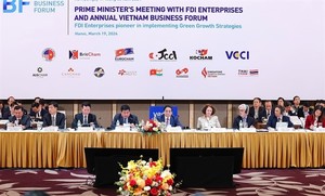 PM meets FDI enterprises, forum discusses solutions to promote their roles in green growth