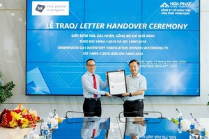 Hòa Phát steel products certified to meet greenhouse gas inventory standard